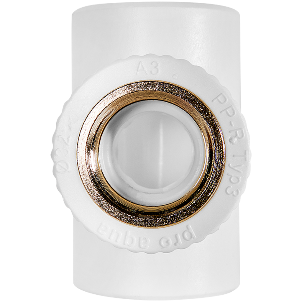 Тройник комбинированный Pro Aqua d=32-3/4 PP-R ВР Белый
