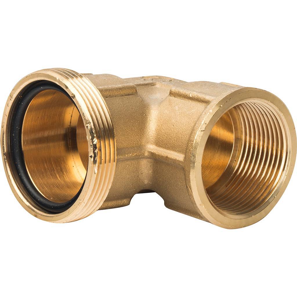 Угольник TIEMME с внутренней резьбой 40х1 1/4 для труб ПНД винтовой, 3400035