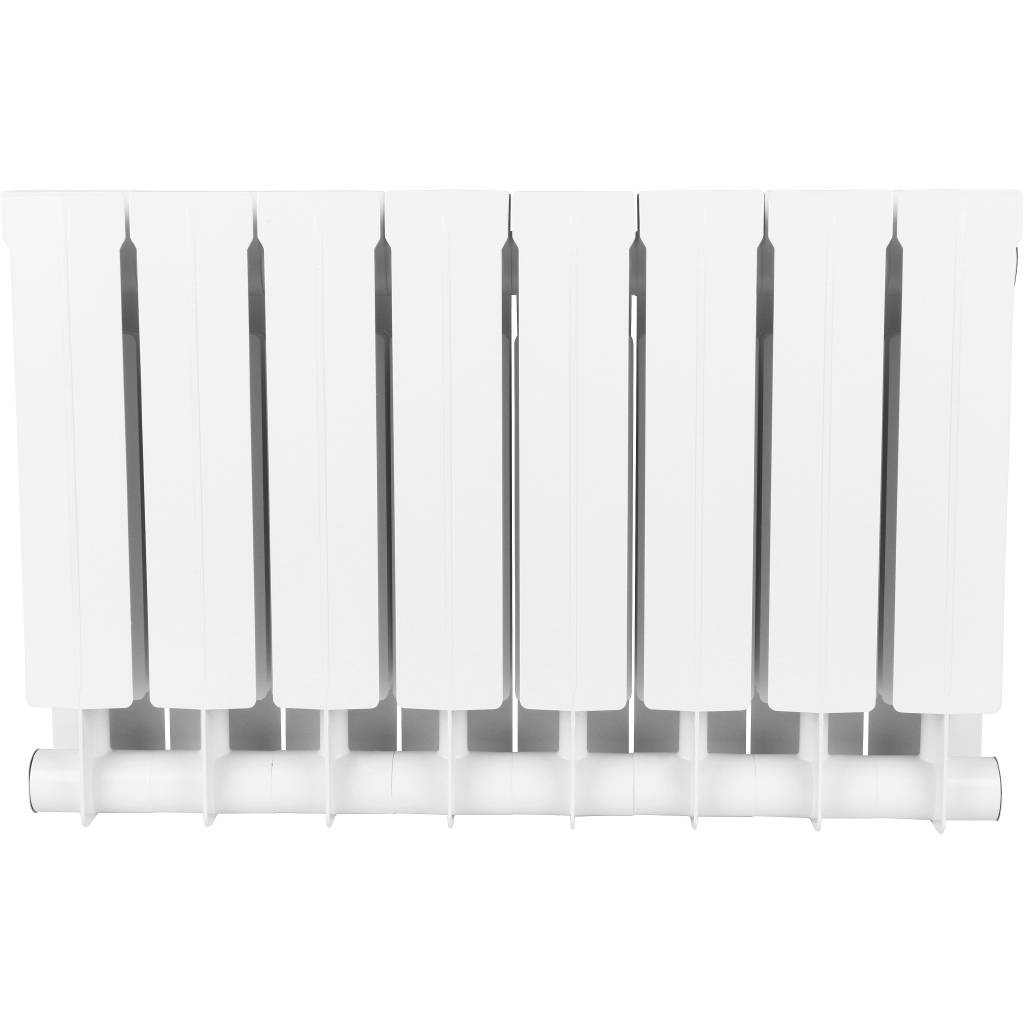 Радиатор биметаллический STOUT STYLE 350 8 секций боковое подключение (белый RAL 9010)