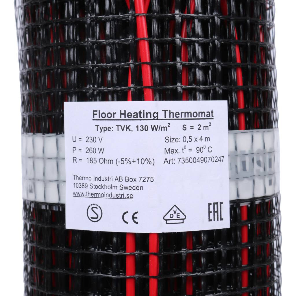 Термомат THERMO 2 м.кв (комплект без регулятора), TVK-130-2