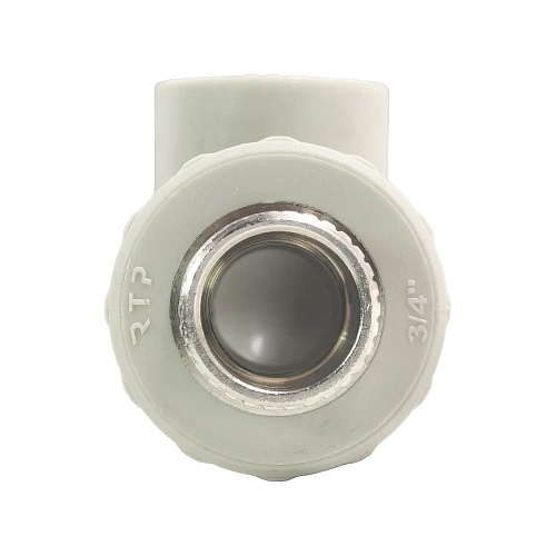 Угольник комбинированный PPR наружная резьба 25х 3/4,  серый, РТП