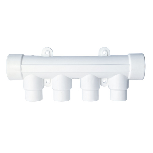 Коллектор с шаровым краном синий PPR 32х20/4,  белый, RTP