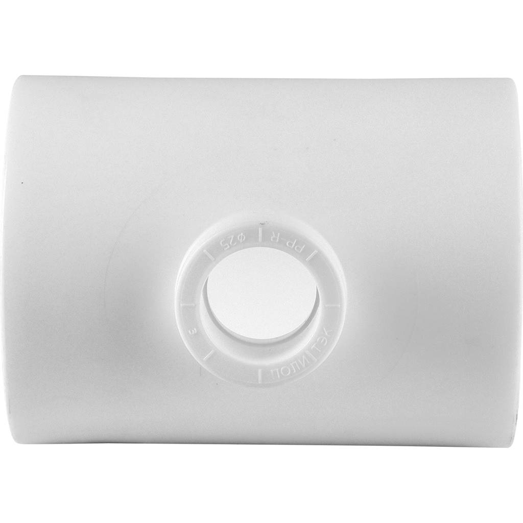 Тройник переходной Политэк 63х25х63 для полипропиленовых труб под сварку (цвет белый)