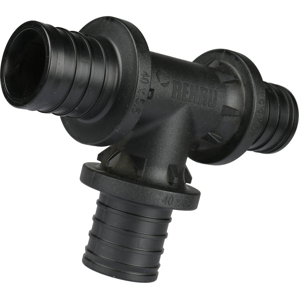 *Тройник равнопроходной РЕХАУ RAUTITAN 40-40-40 PX для труб из сшитого полиэтилена аксиальный, 11600351001