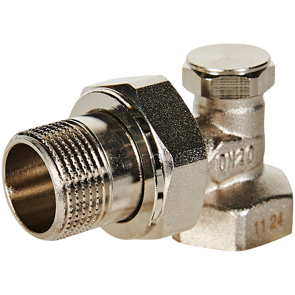 Клапан запорно-балансировочный ROMMER RVL-0002-100020 угловой 3/4, RVL-0002-100020