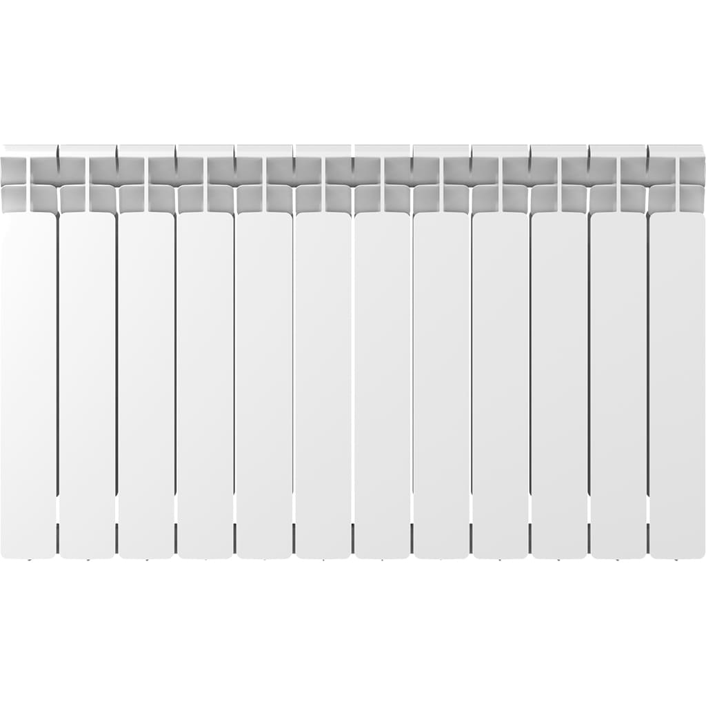 Радиатор биметаллический RIFAR BASE 500 12 секций боковое подключение (белый RAL 9016), 1RB50-12