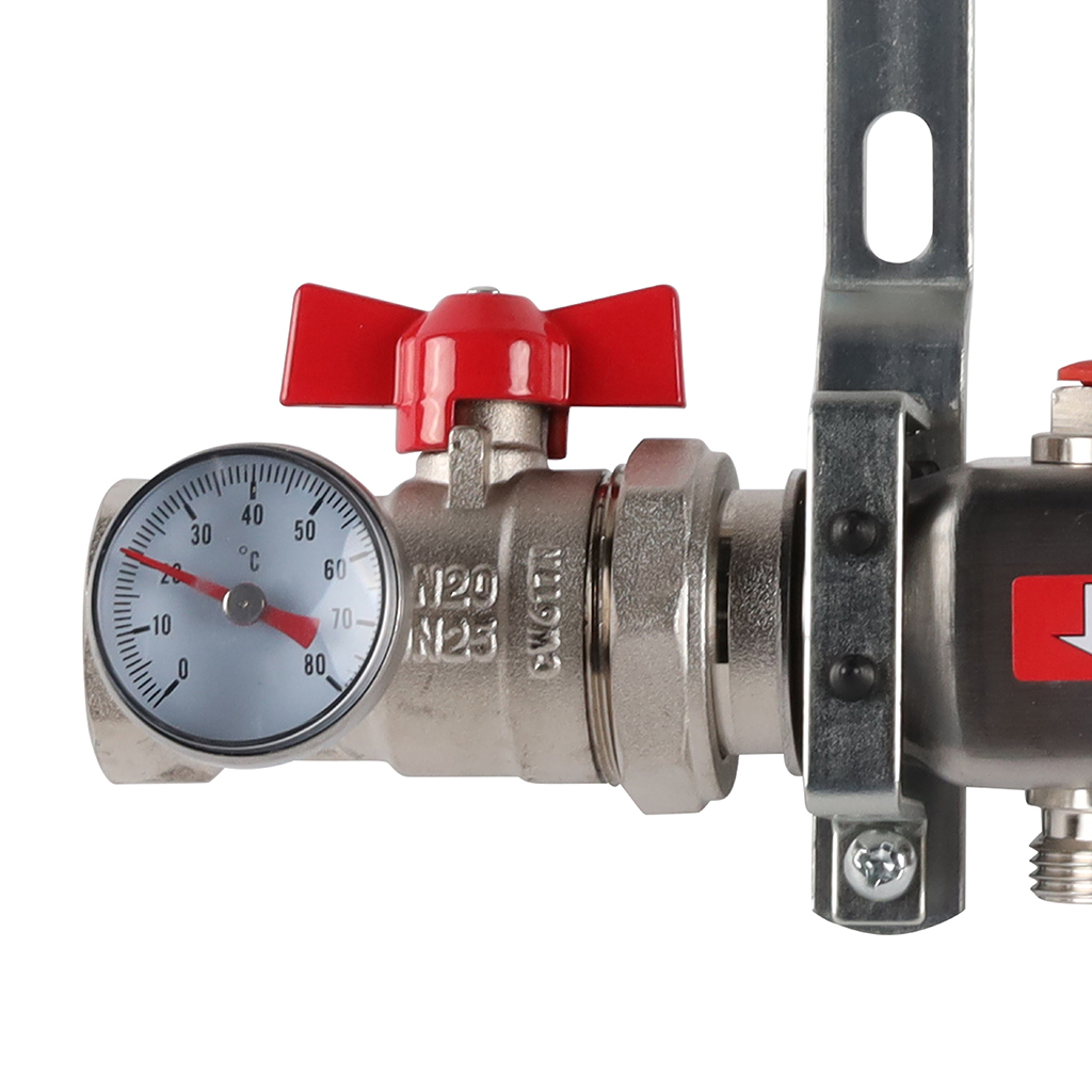 Коллектор из нержавеющей стали в сборе без расходомеров ROMMER 4 выхода, RMS-3210-000004