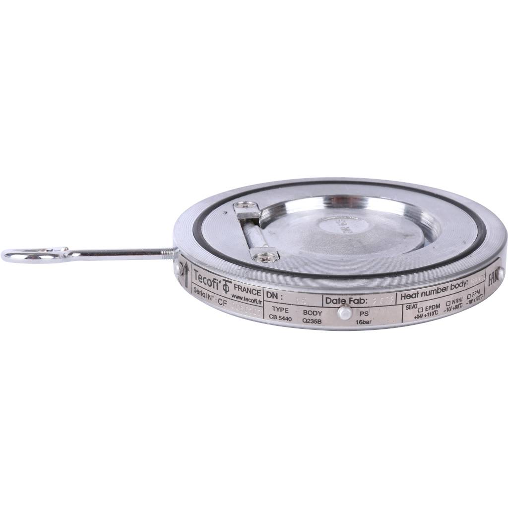 Клапан обратный Tecofi Ду65 Ру16 1/ств стальной межфланцевый стальной, CB5440-0065