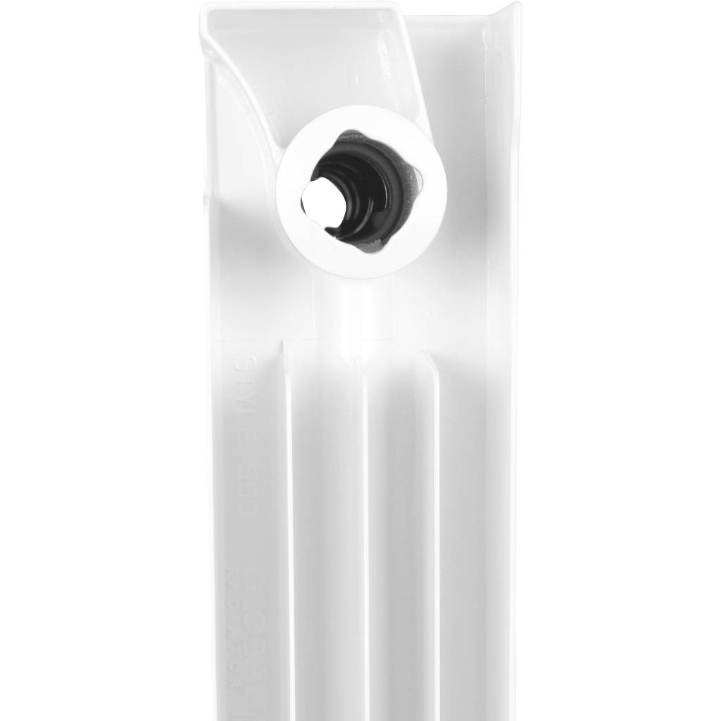 Радиатор биметаллический STOUT STYLE 500 6 секций боковое подключение (белый RAL 9010), SRB-0110-050006