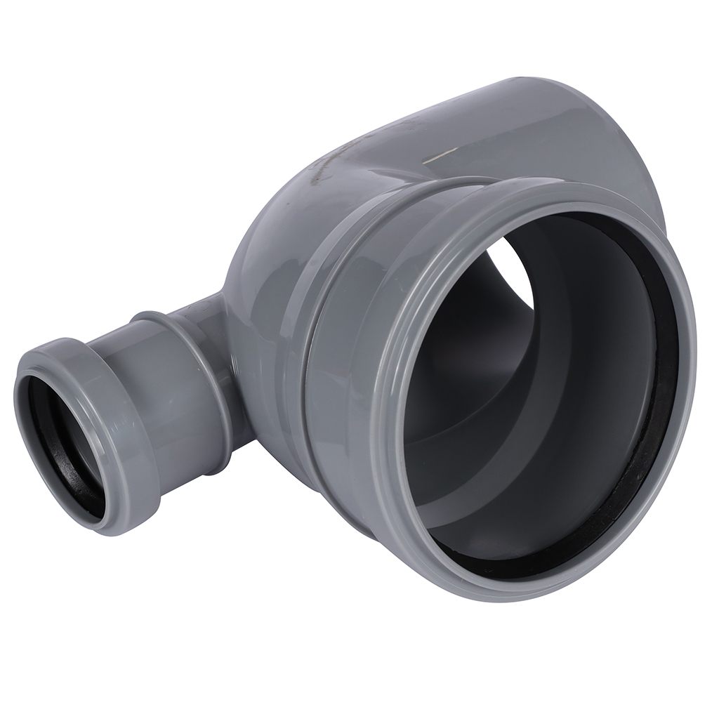 Отвод Политэк 110х90 с выходом 50 прямой, 300111050