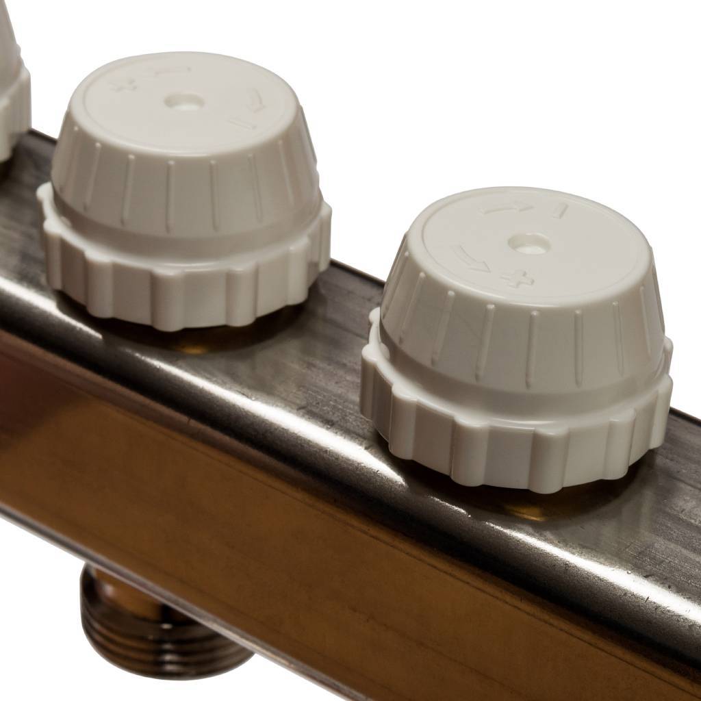 Коллектор из нержавеющей стали в сборе без расходомеров STOUT 7 выходов, SMS 0912 000007