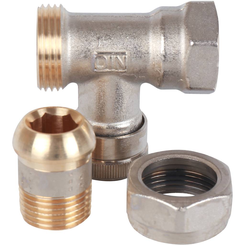 Клапан запорный Danfoss прямой никелированный RLV-15, 003L0144