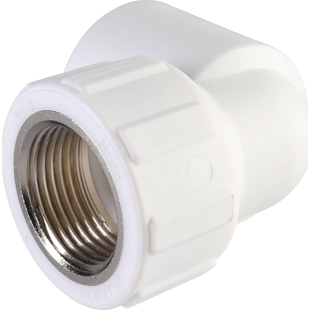 Угольник Политэк 25x3/4 с внутренней резьбой для полипропиленовых труб под сварку (цвет белый), 9400002534
