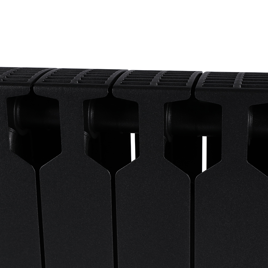 Радиатор биметаллический RIFAR SUPReMO 350 12 секций боковое подключение (Цвет АНТРАЦИТ), 4RS35-12-AN