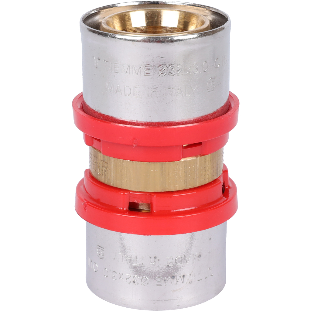 Муфта TIEMME 32x32 для металлопластиковых труб прессовой, 1650051