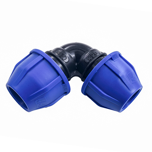 Отвод компрессионный, полипропилен 20, для полиэтиленовых труб, РТП