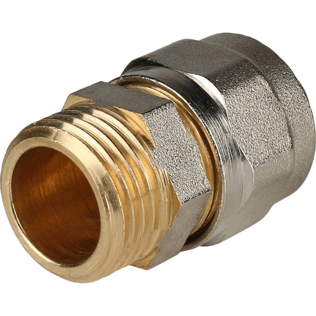 Переходник STOUT с наружной резьбой 1/2 х16 для металлопластиковых труб винтовой, SFS-0001-001216