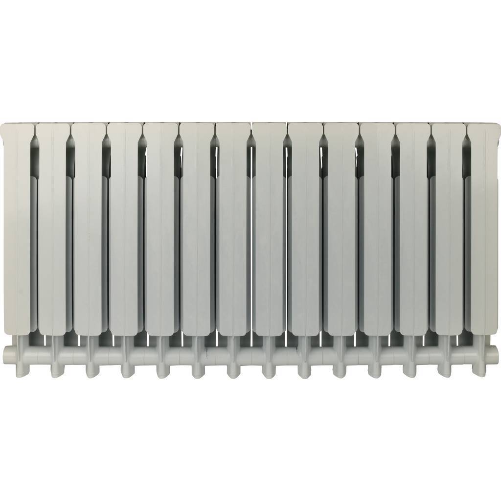 Радиатор алюминиевый Global ISEO 500 14 секций боковое подключение (белый RAL 9010), IS05001014