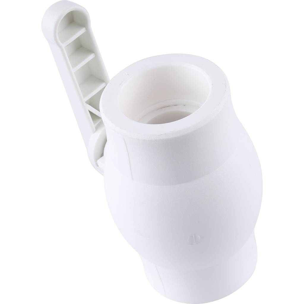 Кран шаровой Kalde d=40 для полипропиленовых труб под сварку (цвет белый)