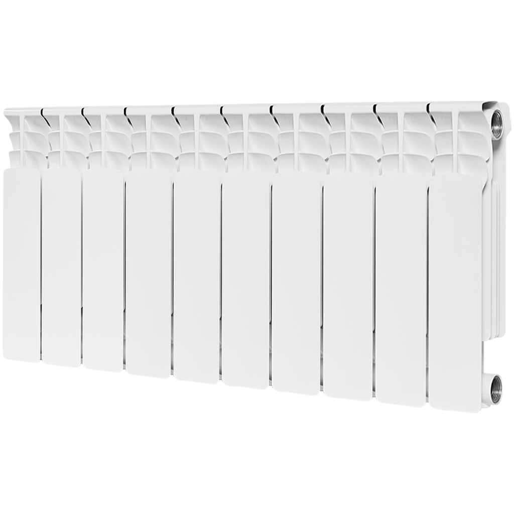 Радиатор биметаллический STOUT Space 350 10 секций боковое подключение RAL9016, SRB-0310-035010