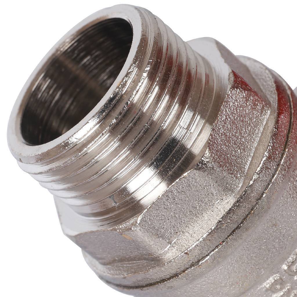 Кран шаровой стандартнопроходной STOUT ВР/НР, ручка бабочка 3/4 (красная ручка)