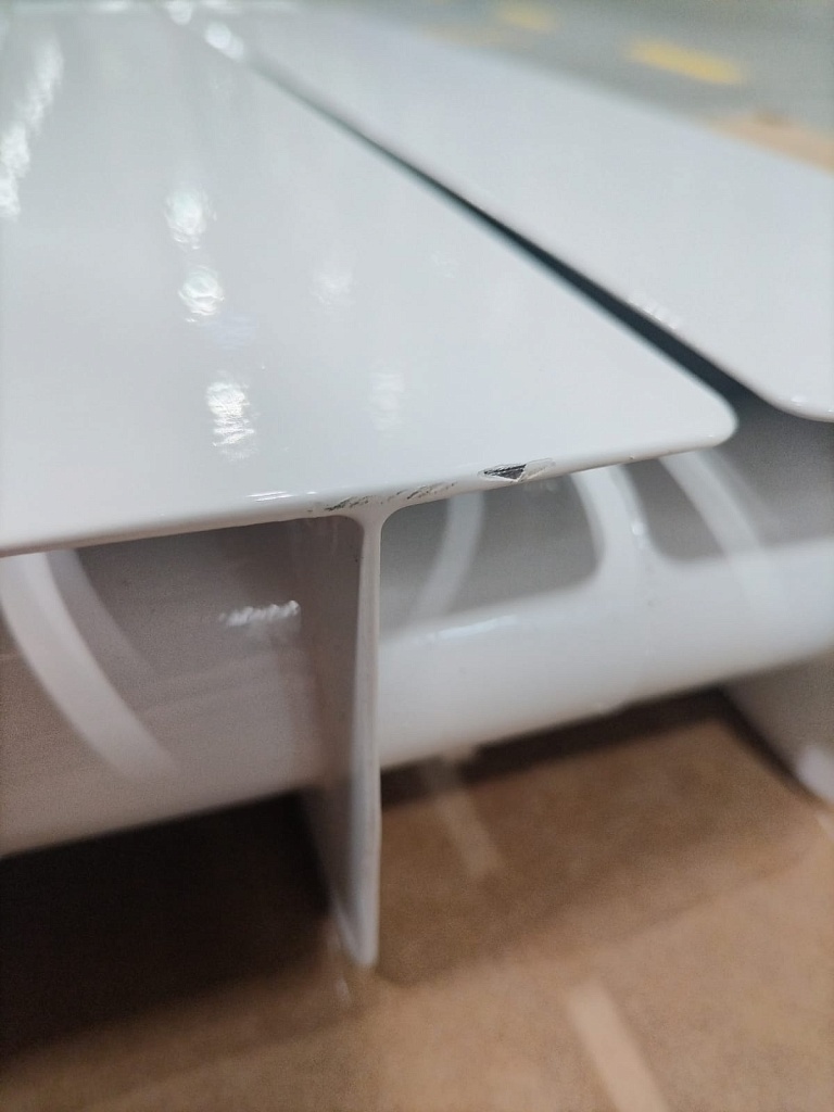 Уцененный товар (СКОЛ ЛКП / ПОВРЕЖДЕННЫЙ КОРПУС): Радиатор биметаллический ROMMER Profi BM 500 8 секции боковое подключение (BI500-80-80-150) (RAL9016), RBM-1210-050008