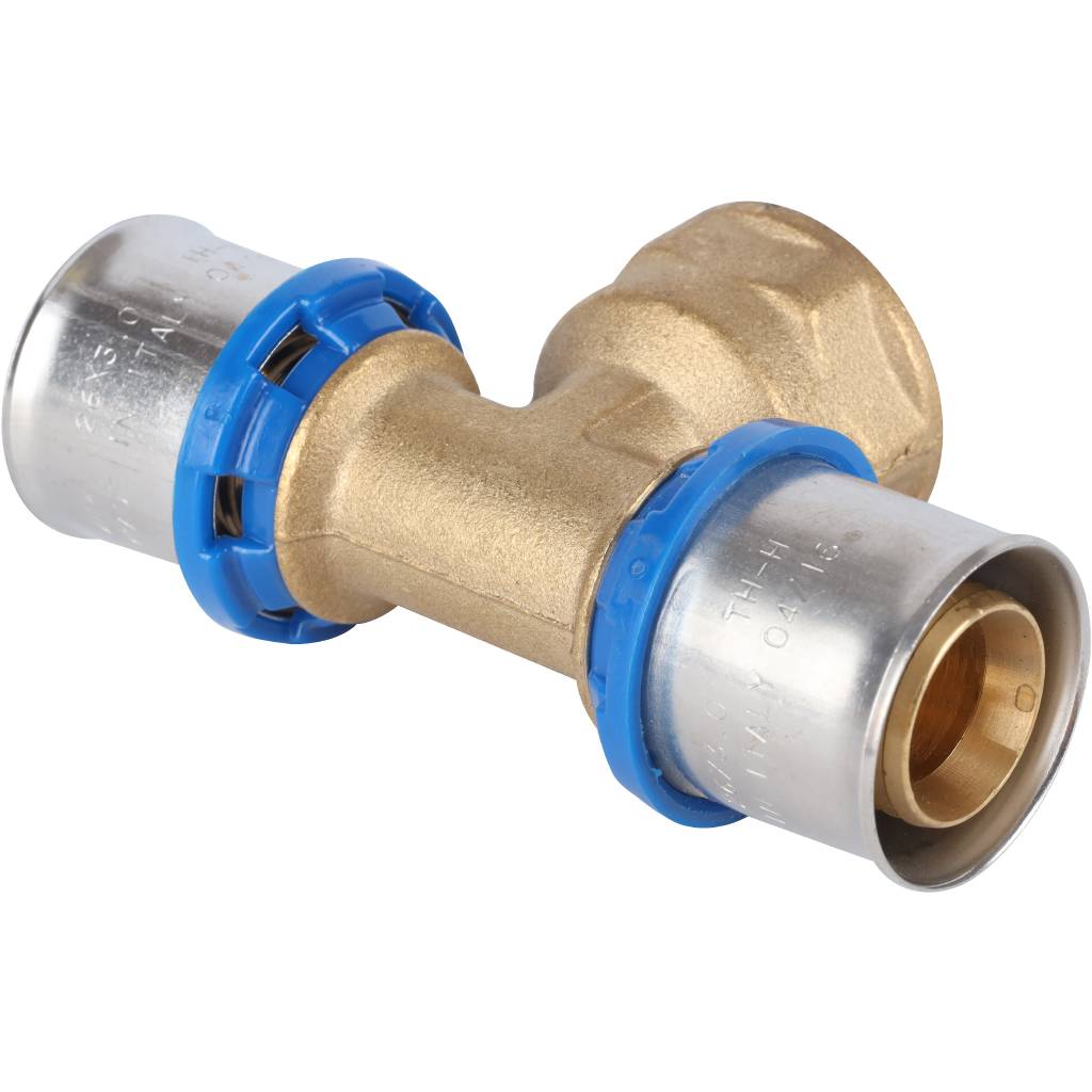 Тройник-переходник APE с внутренней резьбой 26х3/4 х26 для металлопластиковых труб прессовой, ARL2104303