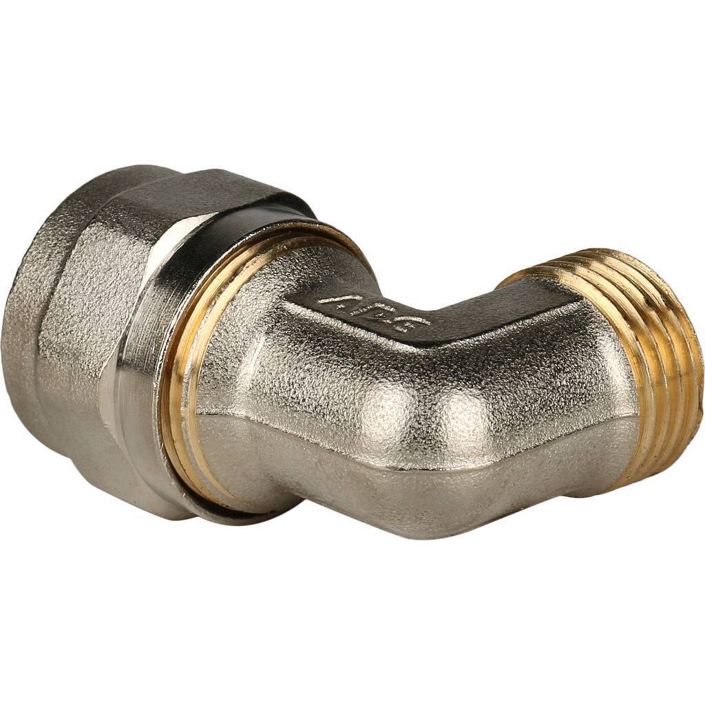 Угольник-переходник STOUT с наружной резьбой 1/2 х20 для металлопластиковых труб винтовой, SFS-0006-001220