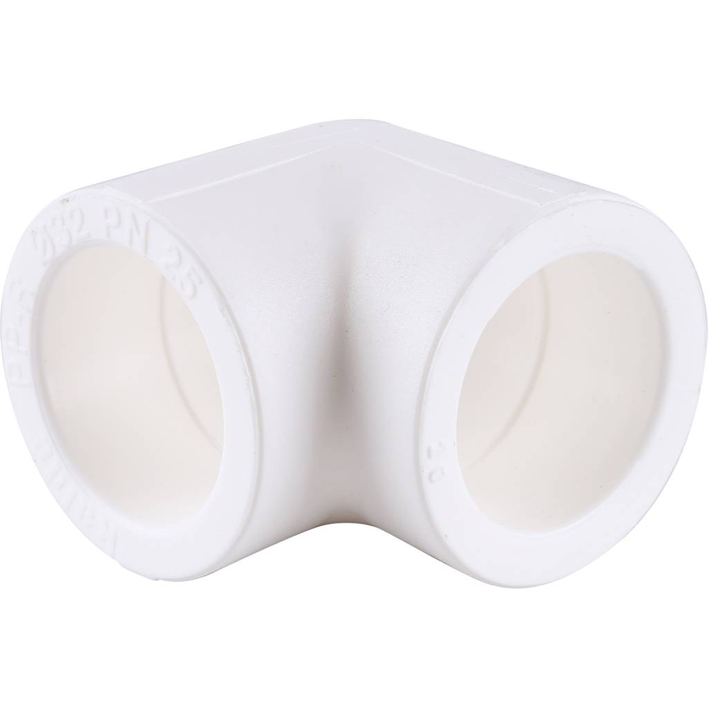 Угольник 90* Kalde d=32 для полипропиленовых труб под сварку (цвет белый), 3212-elb-320000