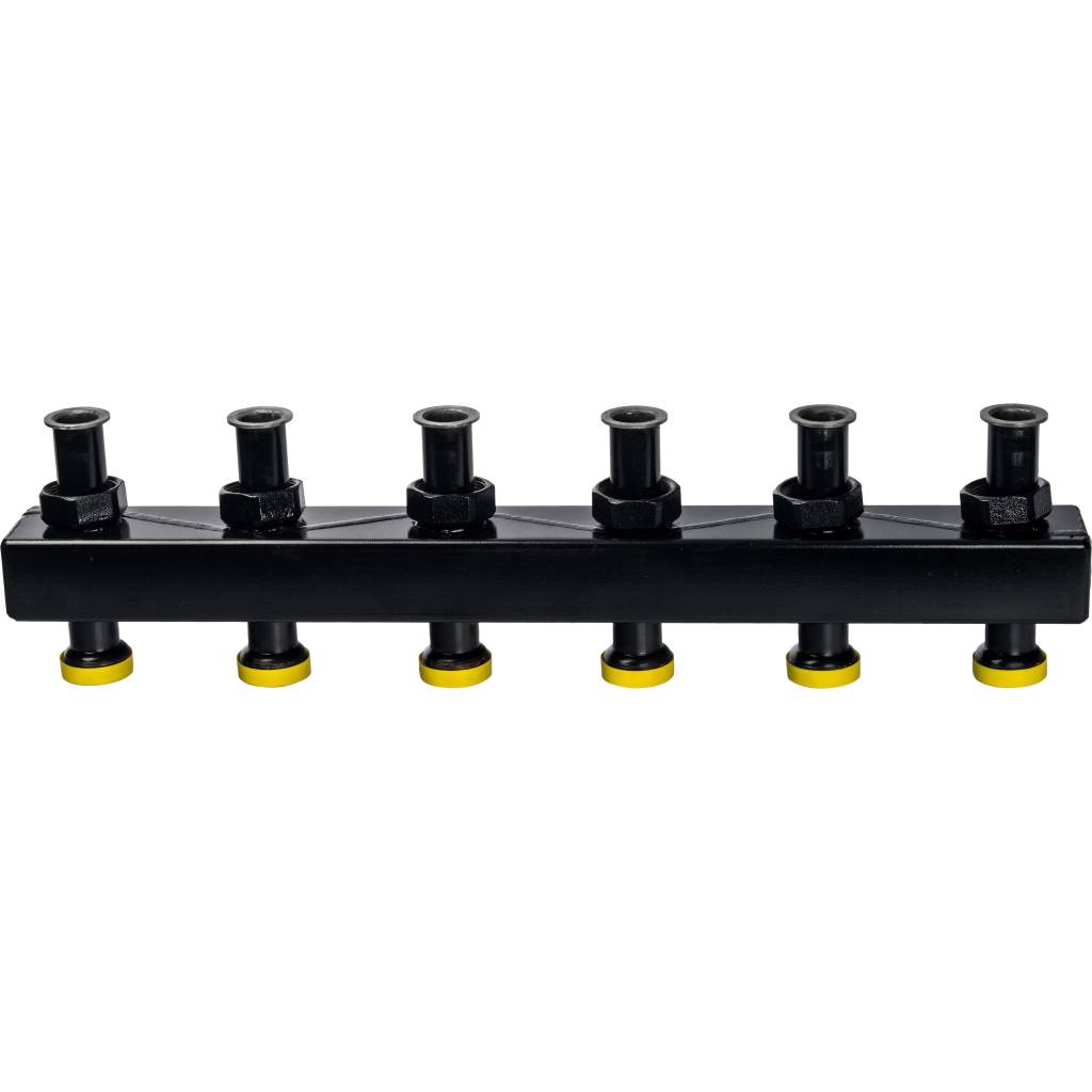 Стальной распределительный коллектор STOUT SDG-0017 3(5) отопительных контура, в теплоизоляции DN 25