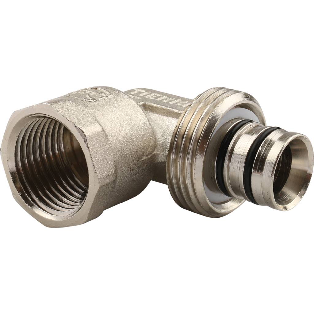 Угольник TIEMME с внутренней резьбой (20х2.0х1/2) для металлопластиковых труб винтовой, 1600026