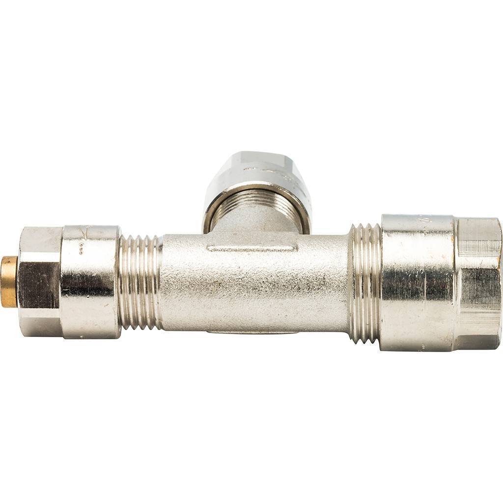 Тройник переходной Prandelli Multyrama (20.2х16.2х16.2) для металлопластиковых труб винтовой, 103.33.41.1