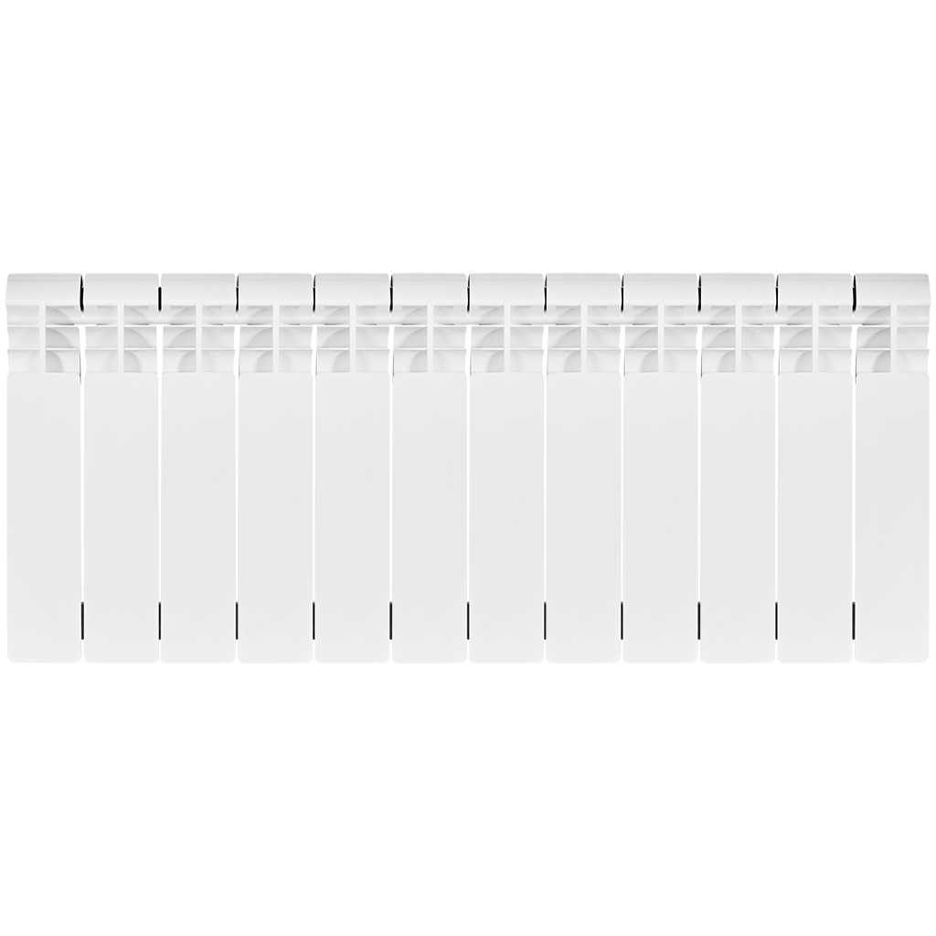 Радиатор биметаллический STOUT VEGA 350 12 секций боковое подключение (белый RAL 9016), SRB-1310-035012