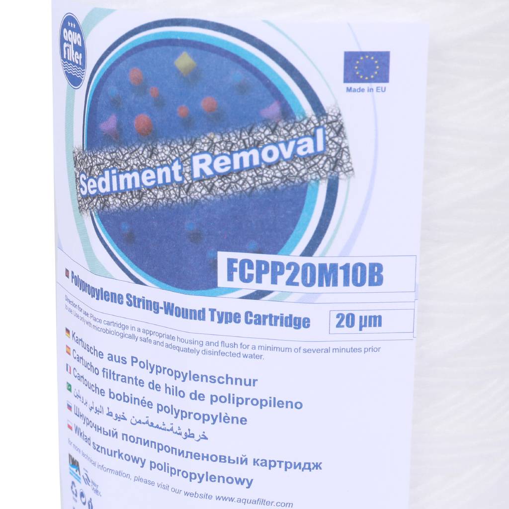 Картридж 10ВВ AquaFilter AQM из полипропиленового шнура 20 мкм, FCPP20M10B