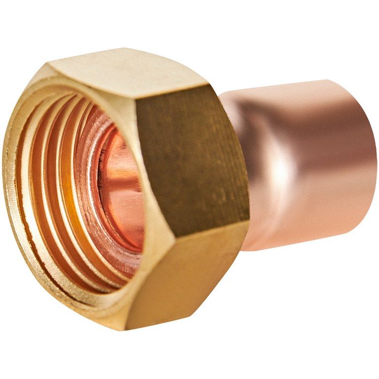 Переход JINTIAN ВП-ВР 15x1/2 с накидной гайкой из меди под пайку JT-153591512