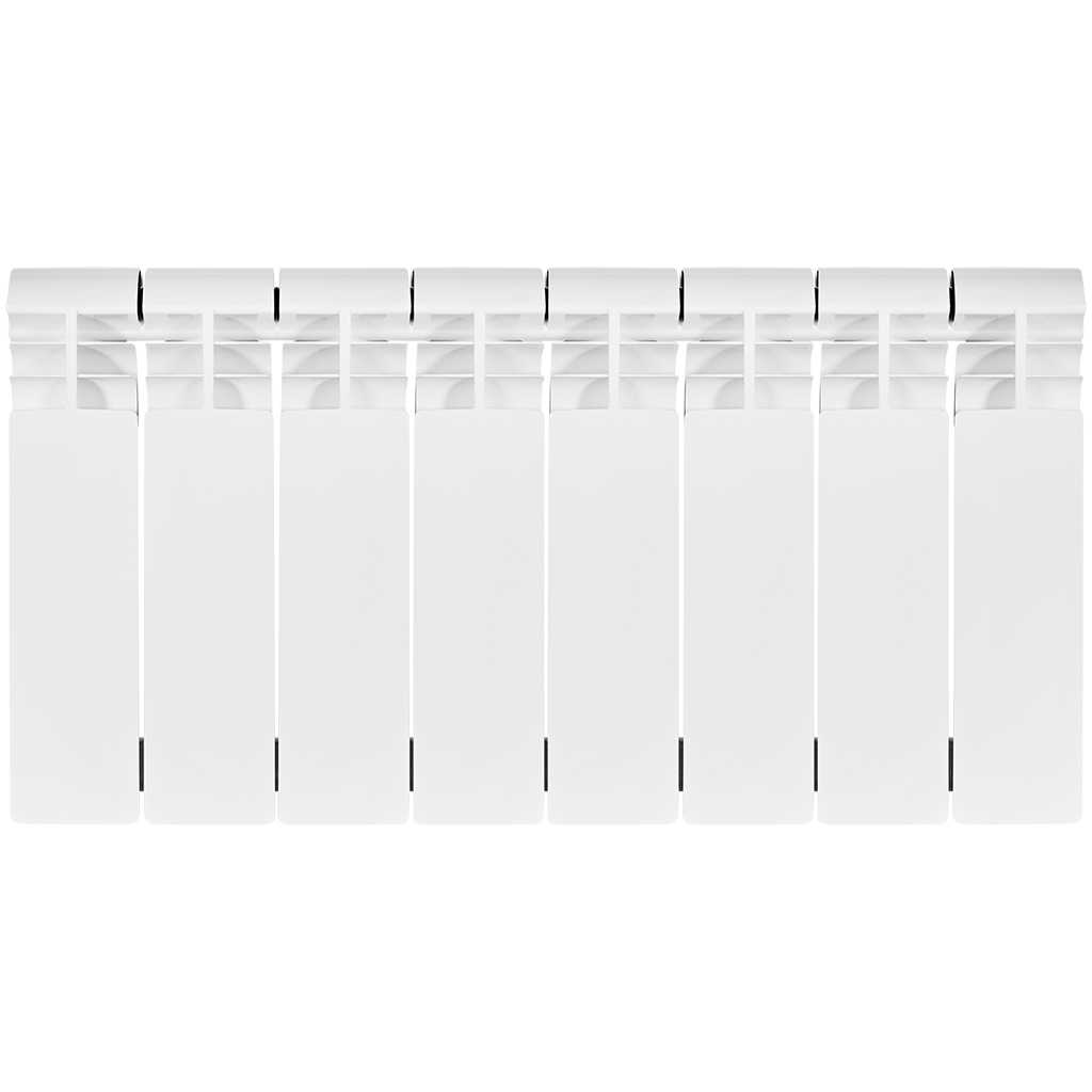 Радиатор биметаллический STOUT VEGA 200 8 секций боковое подключение (белый RAL 9016), SRB-1310-020008