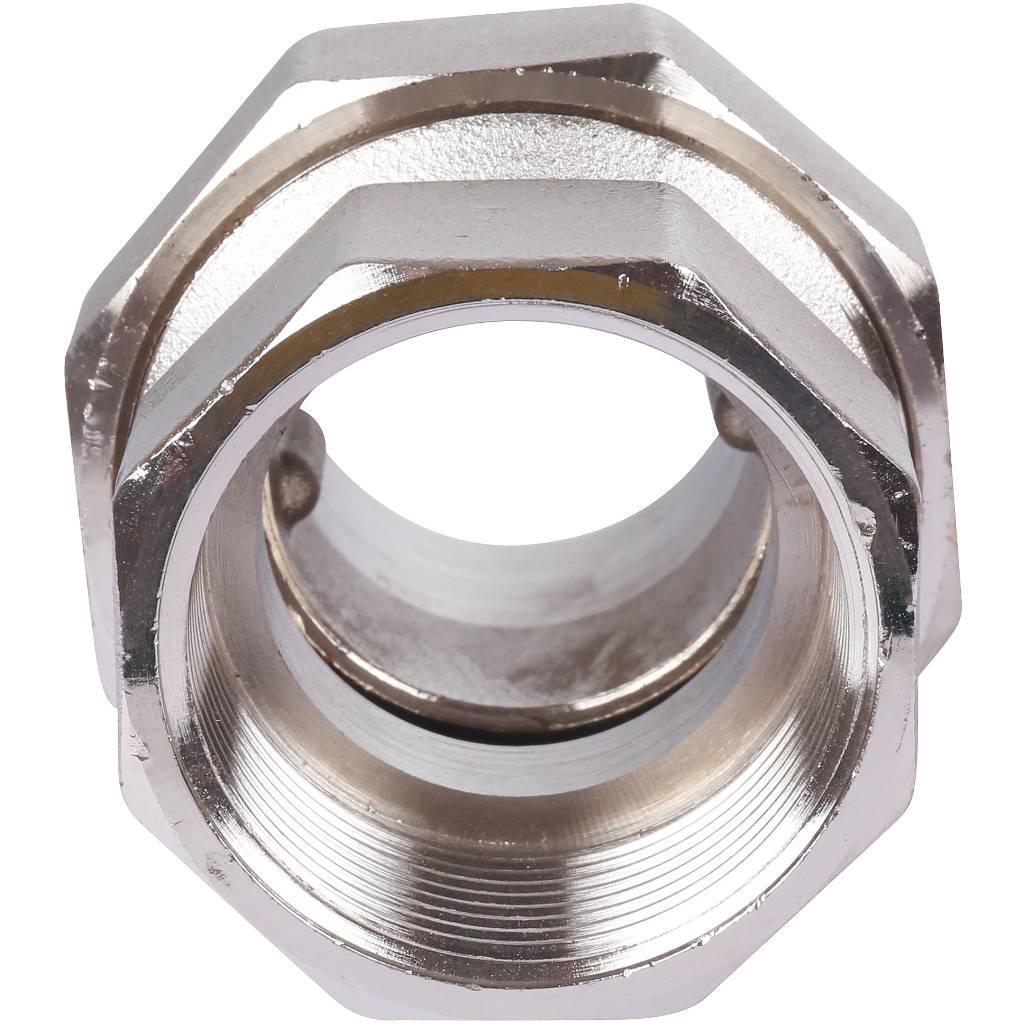 Сгон TIEMME прямой с резиновым кольцом 1 1/2 никелированный, 1500251