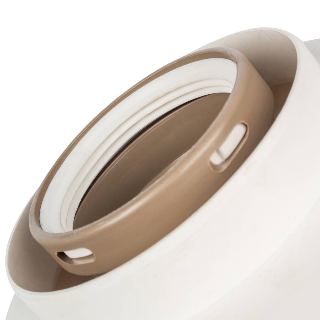 Элемент дымохода STOUT DN80/80 адаптер для подкл. разд. труб (совместимый  Bosch (фланец ) PP-Ryton, SCA-8080-240002