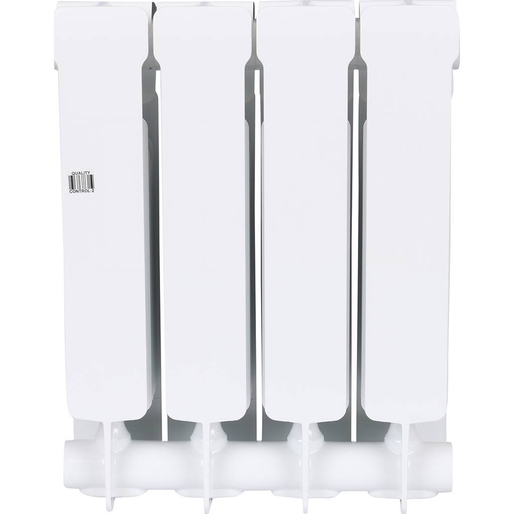 Радиатор биметаллический RIFAR BASE 350 4 секции боковое подключение (белый RAL 9016), 1RB35-4