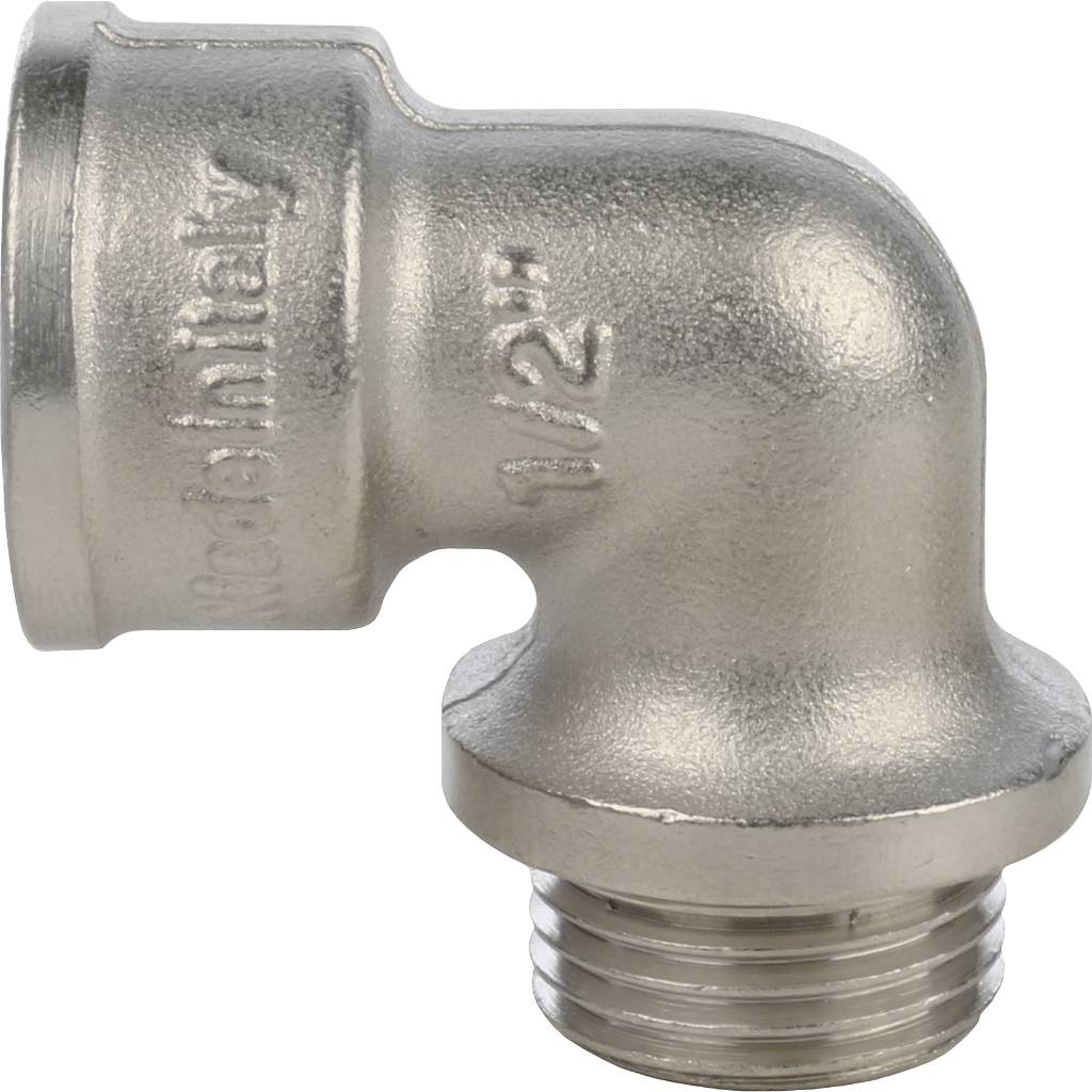 Угольник STOUT с упором НВ никелированный 1/2, SFT-0016-000012