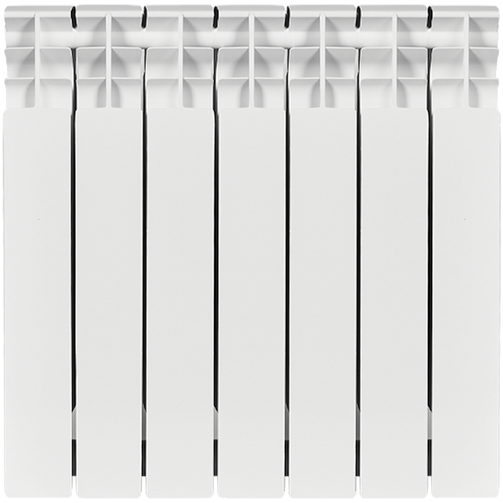 Радиатор биметаллический STOUT TITAN 500 7 секций боковое подключение (белый RAL 9016), SRB-3310-050007