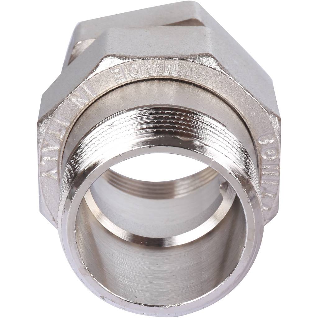 Разъемное соединение STOUT американка ВН 1 1/4 никелированное, уплотнение под гайкой по плоскости, SFT-0045-000114