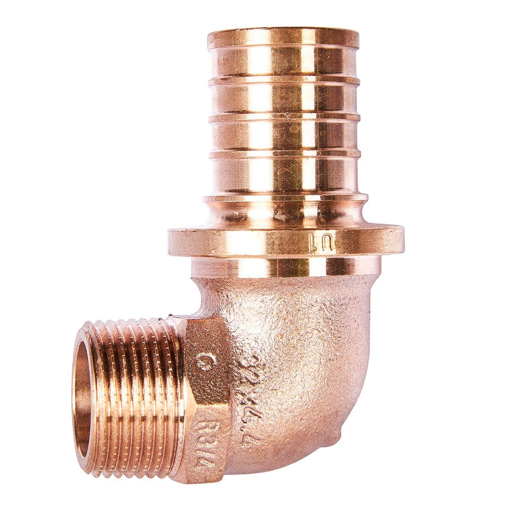 Угольник-переходник РЕХАУ RAUTITAN с наружной резьбой 32-R 3/4 RX+ для труб из сшитого полиэтилена аксиальный