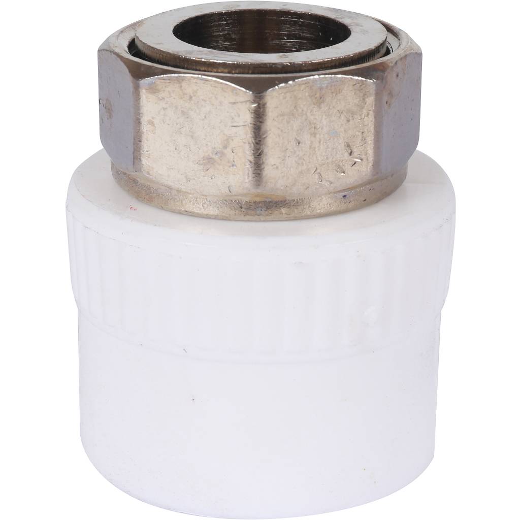 Муфта комбинированная Kalde с накидной гайкой 25х1 для полипропиленовых труб под сварку, 3222-tun-251000