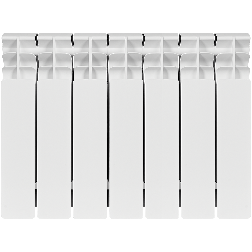Радиатор биметаллический STOUT TITAN 350 7 секций боковое подключение (белый RAL 9016), SRB-3310-035007