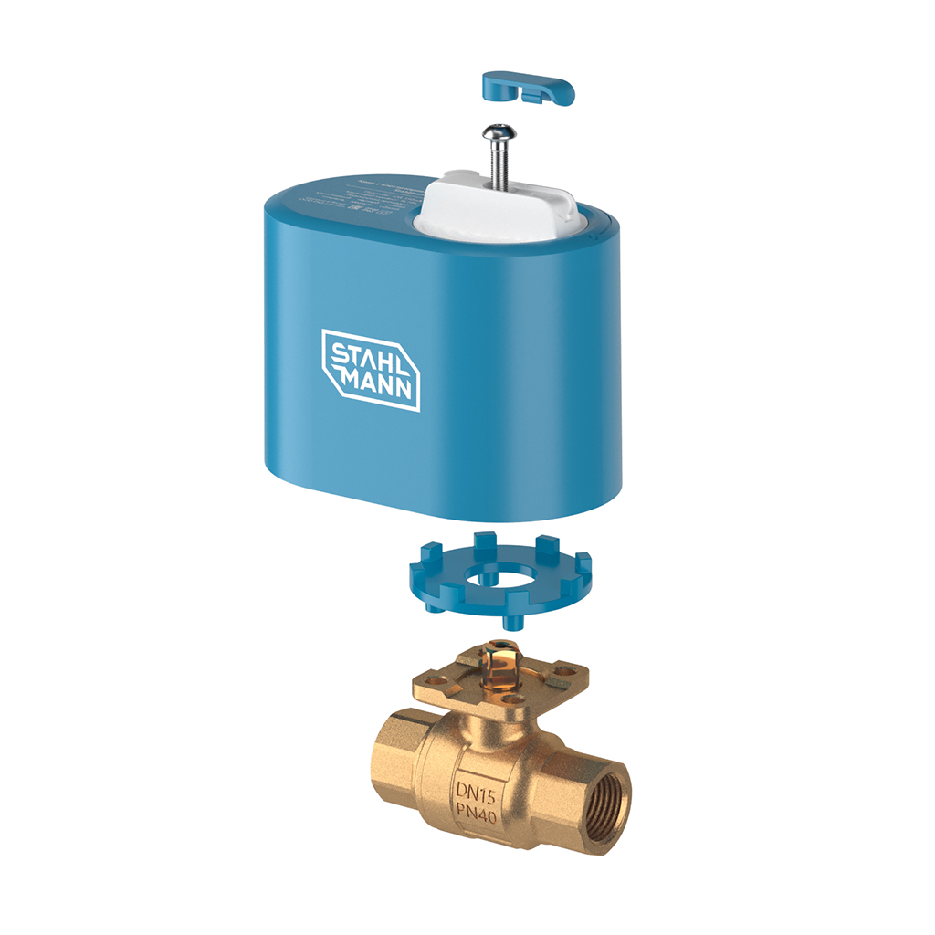 Кран шаровой с электроприводом Stahlmann 1/2F 12В