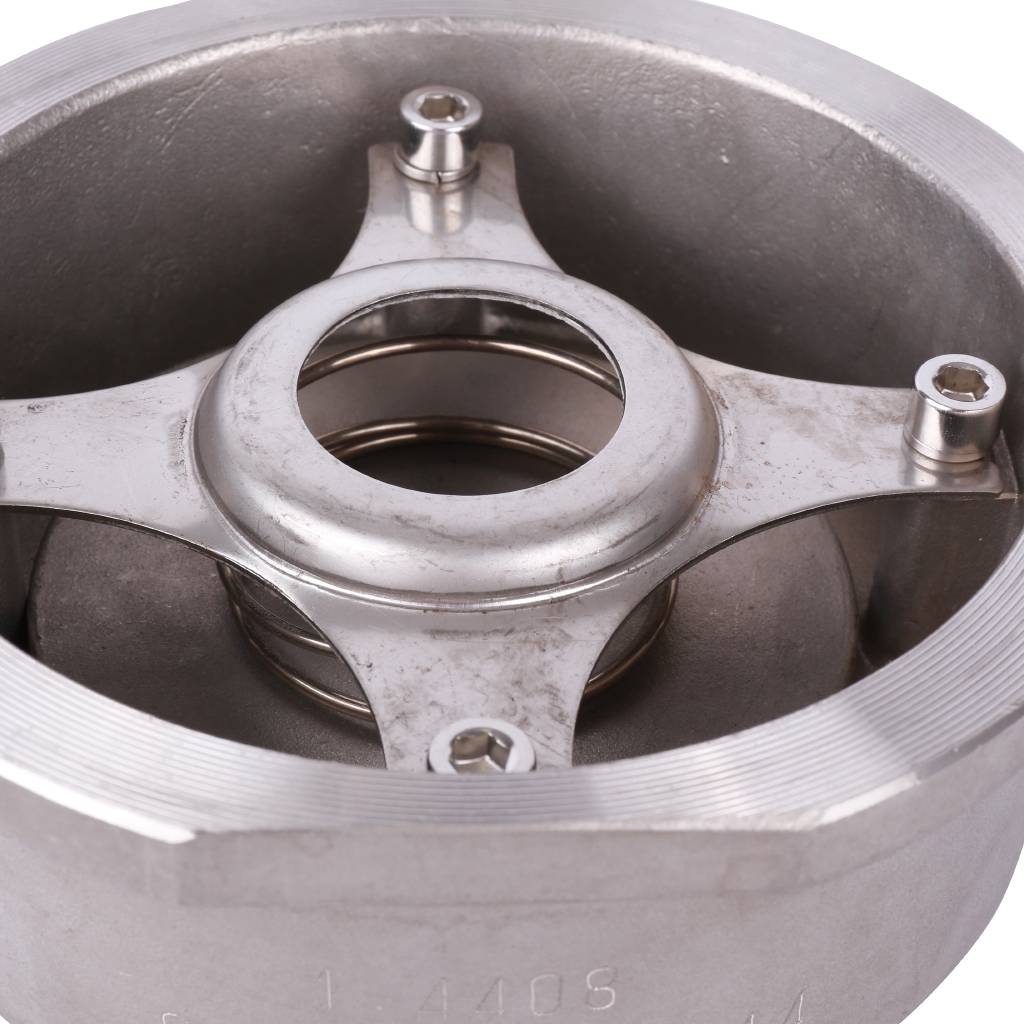 Клапан обратный пружинный ZETKAMA 275I Ду80 Ру40 межфланцевый из нерж. стали, 275I080E51