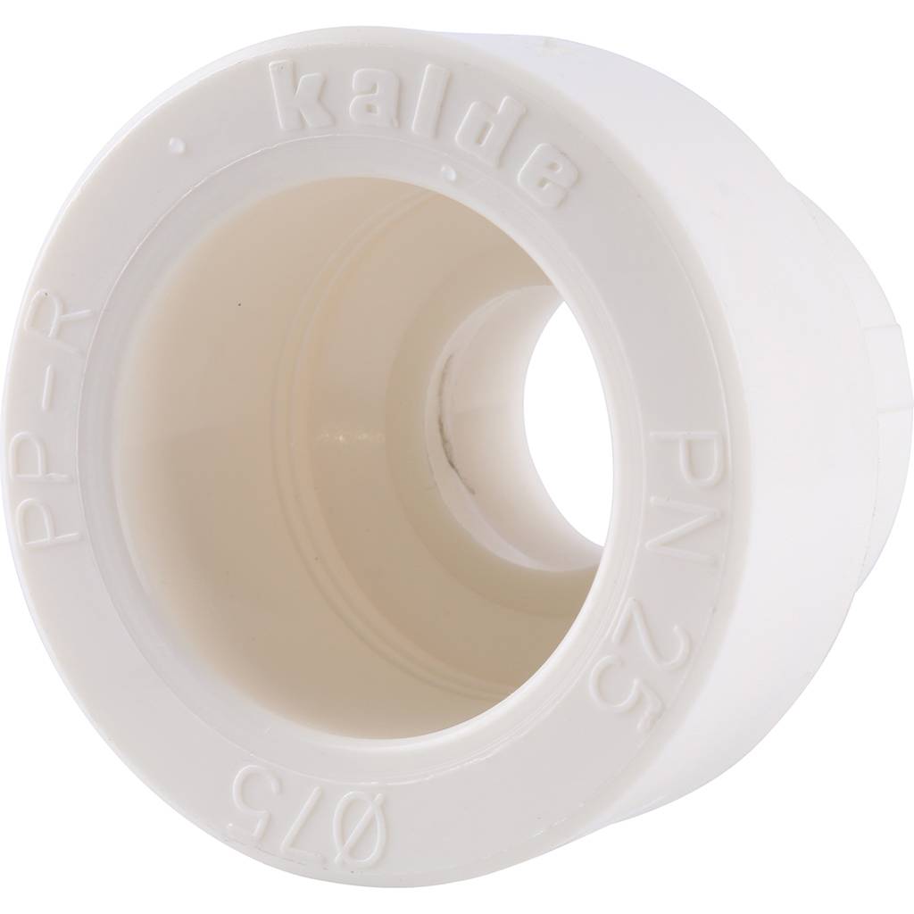 Муфта переходная Kalde 75x32 для полипропиленовых труб под сварку (цвет белый)