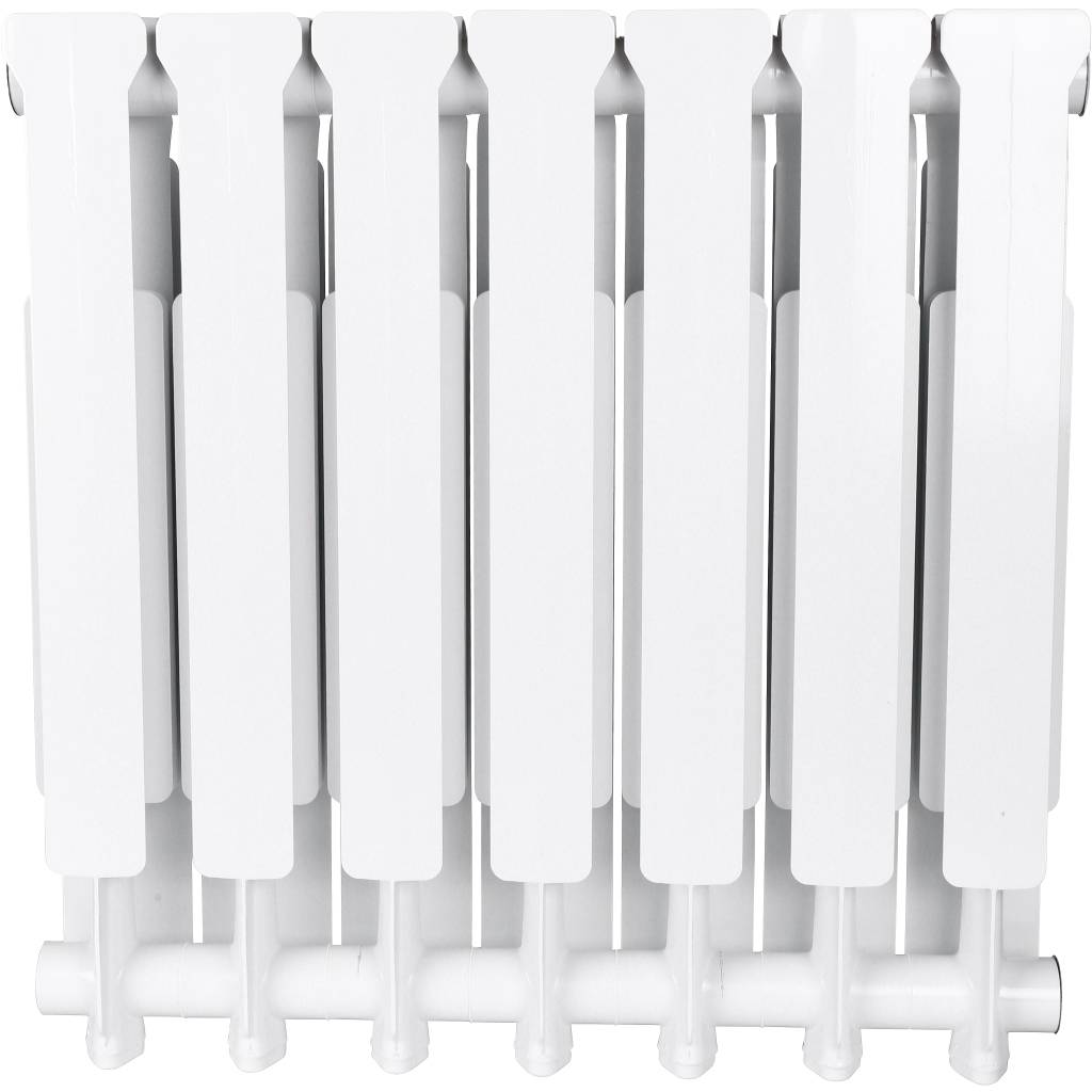 Распродажа: Радиатор алюминиевый STOUT Bravo 500 7 секций боковое подключение RAL9010, SRA-0110-050007