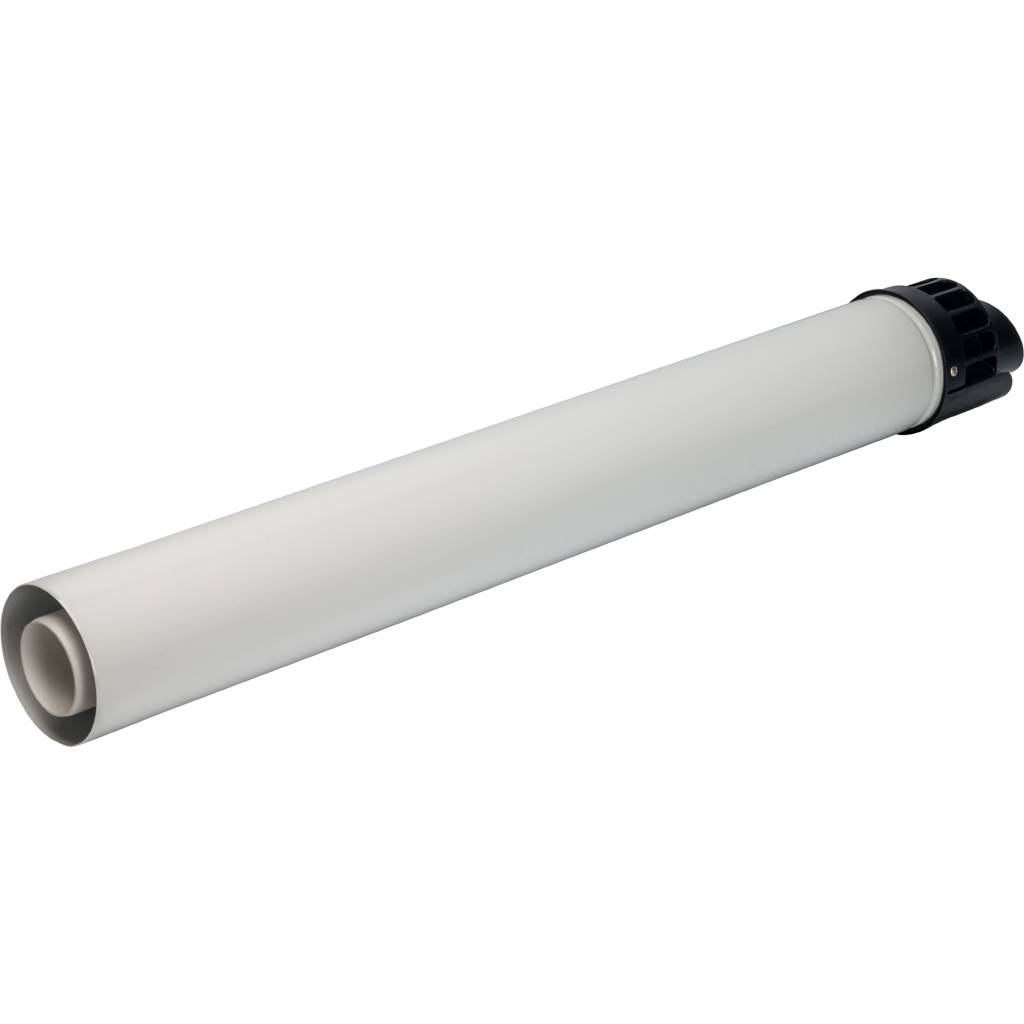 *SCA-8610-010854 STOUT Элемент дымохода конденсац. участок для прохода через стену с манжетами и оголовком  854 мм DN60/100 м/п PP-FE, SCA-8610-010854